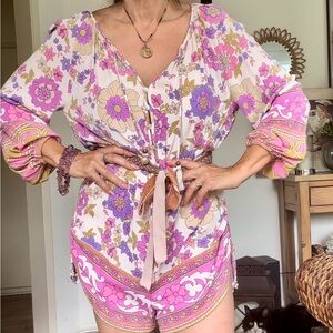 Brand new, never worn jumpsuit. viscose crêpe fabric. Pink belt not included.